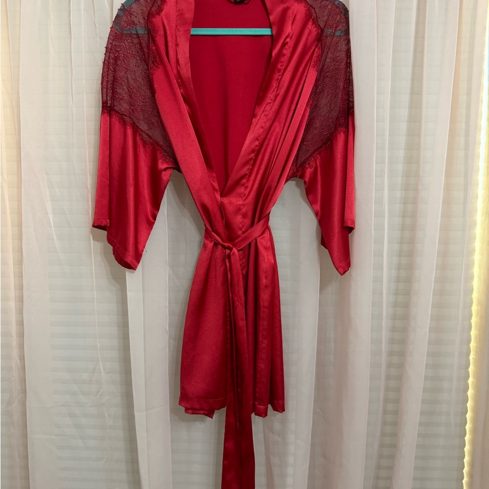 Victoria’s Secret Red Satin Robe